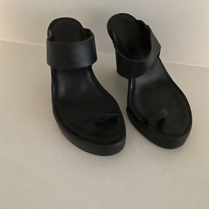 ann demeulemeester black wedges